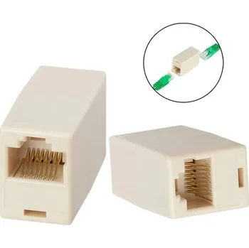 Síťový konektor Spojka RJ45 (UTP), cat5, slonová kost