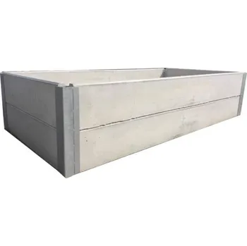 Vyvýšený záhon Vyvýšený betonový záhon 251 x 132 x 90 cm šedý