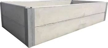 Vyvýšený záhon Vyvýšený betonový záhon 251 x 132 x 90 cm šedý