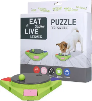 Hračka pro psa Holland Animal Care Eat Slow Live Longer Puzzle Triangle 28 x 4 x 25 cm barevný