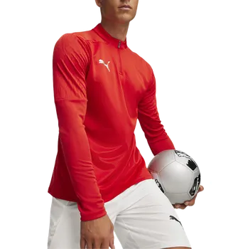 Pánské tričko Triko s dlouhým rukávem Puma teamFINAL Training 1/4 Zip Top 658551-01 Velikost L