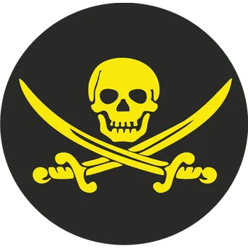 ON-DESIGN Potisk PIRÁT 2 Barva: fluorescenční žlutá, Velikost motivu: A4