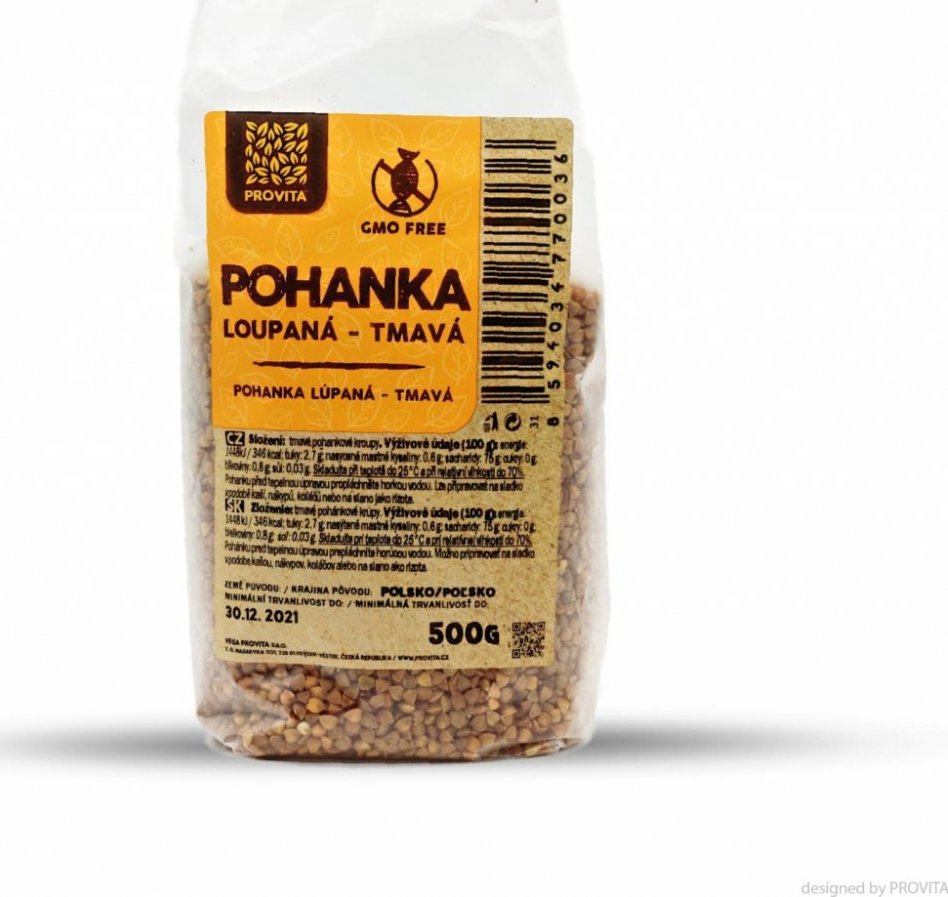 Poha Inksa Provita Pohanka loupaná tmavá 500 g od 34 Kč - Zbozi.cz