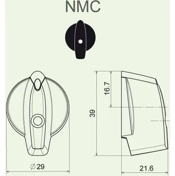 vypínač OBZOR ZLÍN OBZOR Ovladač NMC/5 šipka malá černá 8591078307693