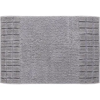 Koupelnová předložka Grund CHESS stříbrná 70x120 cm, koupelnová předložka