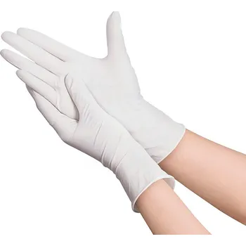 Vyšetřovací rukavice Rukavice vyšetřovací latexové bílé bez pudru DONA SENSIplus (100 ks) XL