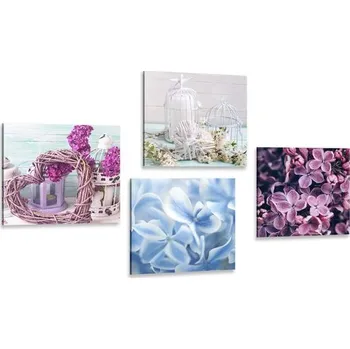 Obraz Dovido Set obrazů zátiší vojtěšek a květin