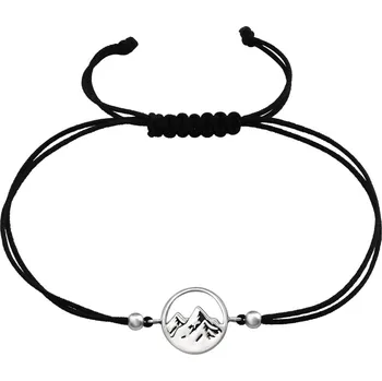 Náramek For Silver Náramek se šňůrkou Hora - Stříbro 925