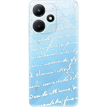 Pouzdro na mobilní telefon Odolné silikonové pouzdro iSaprio - Handwriting 01 - white - Infinix Hot 30i
