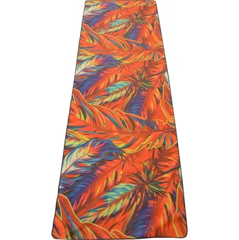 podložka na cvičení Ručník na jógu Yoga Sport červené pírka