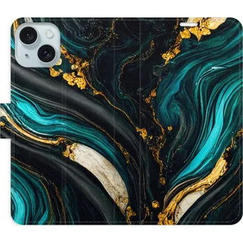 Pouzdro na mobilní telefon Flipové pouzdro iSaprio - Dark Paint - iPhone 15 Plus