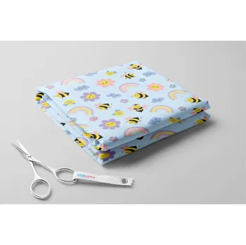 Softshell zimní, Včelky s květinou Barva: Modrá