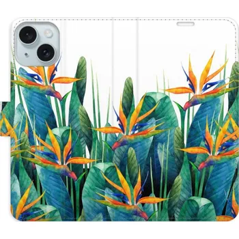 Pouzdro na mobilní telefon Flipové pouzdro iSaprio - Exotic Flowers 02 - iPhone 15 Plus
