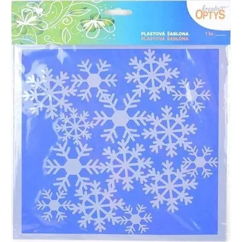Šablona Vločky 3, 25 x 25 cm, plast
