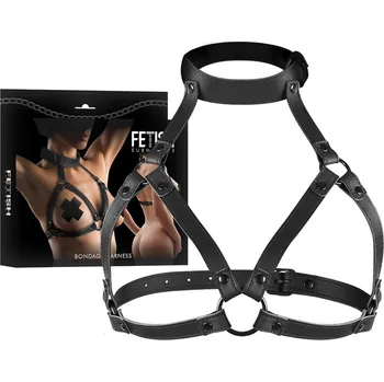 Erotický nábytek Fetish Submissive Bondage Adjustable Chest Harness Black