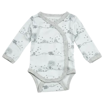 Kojenecký body BODY FIXONI LITTLE BEE, S KRAJINKOU, MODRÉ Velikost: 50