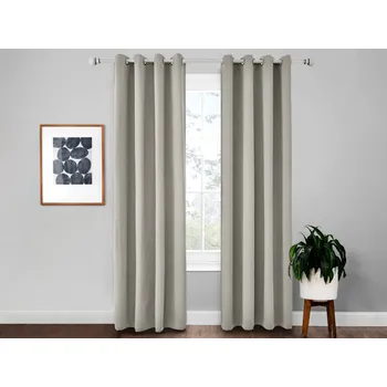 Bytový textil XPOSE® Zatemňovací závěsy HADES - světle šedý 140x180 cm 2ks, + Prodloužená možnost vrácení zboží do 50 dnů