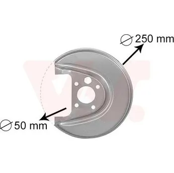 Brzdový kotouč Ochranný plech proti rozstřikování, brzdový kotouč VAN WEZEL 5888374