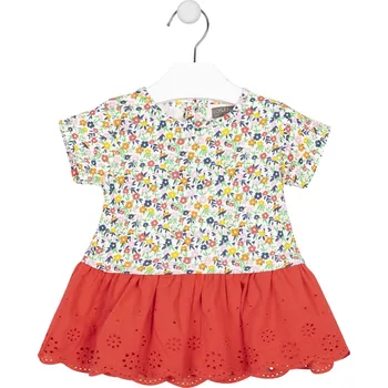 Kojenecké šaty LOSAN ŠATY LOSAN, S KYTIČKAMI A VYŠÍVANOU SUKNÍ Velikost: 80