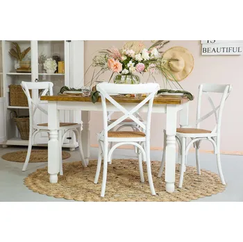 Jídelní stůl ARTEN (NANO Systems s.r.o.) Rustikální jídelní stůl POPRAD MES01A - borovice (bílý vosk) ROZMĚR: (š/h/v) 140 x 80 x 76 cm