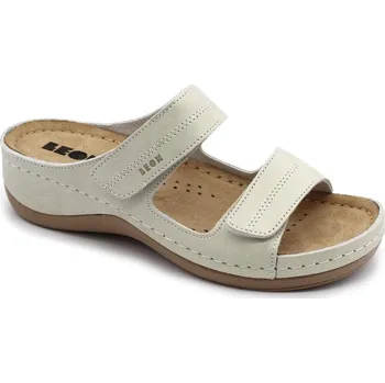 Dámská zdravotní obuv Leon 907 Dámská kožená zdravotní obuv - Krémová Velikost: 38