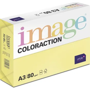 Papír Barevný xerografický papír Image Coloraction 80 g / A3, středně žlutá, balení 500 archů