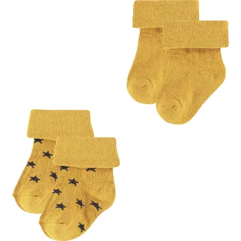 PONOŽKY NOPPIES LEVI, ŽLUTÉ, 2 PÁRY Velikost: 3-6 MĚSÍCŮ