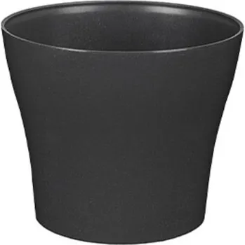 Květináč Plastkon Květináč dekorativní TULIPÁN pr.19 cm antracit