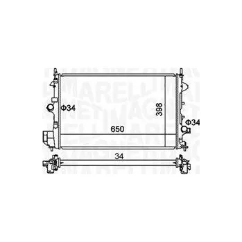 Chladič motoru Chladič, chlazení motoru MAGNETI MARELLI 350213173700