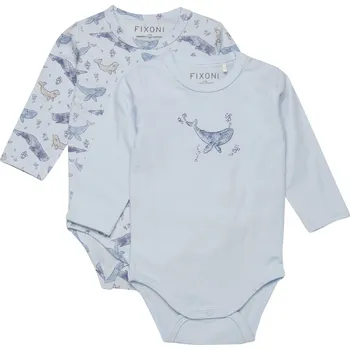 BODY FIXONI KOJENECKÉ 2 KS, S VELRYBAMI, BALLAD BLUE Velikost: 80