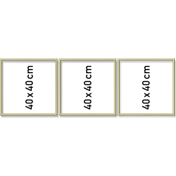 Desková hra Schipper Malování podle čísel - Hliníkový rám Triptych 40x120cm - zlatý