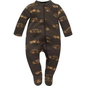 Kojenecký overall OVERAL PINOKIO SE ZIPEM, GRAPHITE OLD CARS Velikost: 56