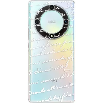 Pouzdro na mobilní telefon Odolné silikonové pouzdro iSaprio - Handwriting 01 - white - Honor Magic5 Lite 5G
