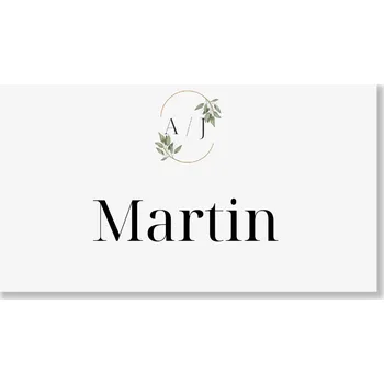 Svatební dekorace Personal Jmenovka na stůl - Eukalyptus Zvolte množství: od 1 ks do 10 ks