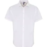 Premier Workwear Pánská bavlněná košile s krátkým rukávem PR246 White M