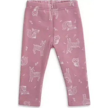 Dívčí zateplené legíny Topo in Fashion světle růžové se zvířátky velikost 122 (40170-346-626)