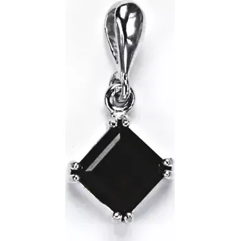 Přívěsek Stříbrný přívěsek přírodní granát - P1259 (Stříbrný přívěsek s přírodním granátem 8x8 mm)