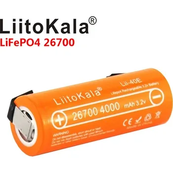 Akumulátor Liitokala 26700 Lii-40R 3.2V LiFePO4 4000mAh pro e-bike +nikl plechy