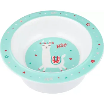 dětská jídelní sada Canpol babies Melaminová miska s přísavkou EXOTIC ANIMALS 270ml tyrkysová (4519)