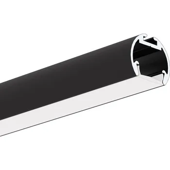 LED osvětlení Ledshopik LED profil oblý KLUS OLEK černý - LED profil OLEK černý - 1m