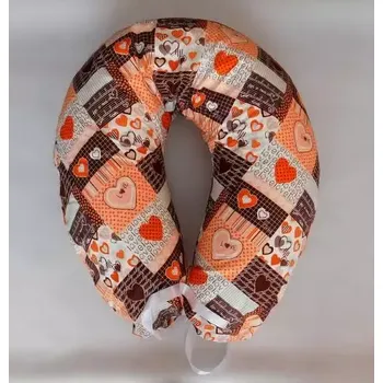 Kojící polštář Srdce oranžovo/šedé