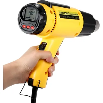 Horkovzdušná pistole 2000W AC220 LODESTAR Digitální elektrická teplovzdušná pistole Teplotně řízená tepelný obvod IC SMD Kvalitní svařovací nástroje Nastavitelná + tryska
