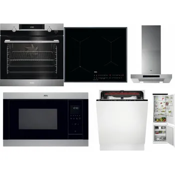 Set domácích spotřebičů AEG Mastery SteamBake BCK455350M + AEG Mastery SenseFry IAE64431FB + AEG Mastery DBB5660HM + AEG Mastery MSB2547D-M + AEG Mastery MaxiFlex FSB53927Z + AEG TSC6M181ES