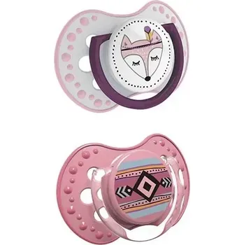 dudlíky LOVI Dudlík 6-18m silikonový dynamický Indian summer 2ks Girl (22/857GIRL)