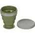 Kempingové nádobí MFH 33399 skládací silikonový kelímek s víčkem 200 ml šedý/zelený