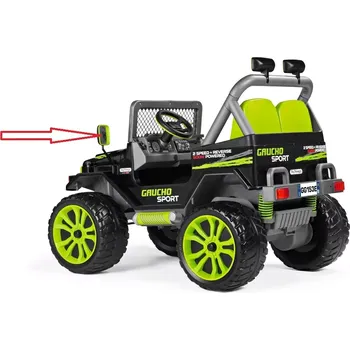 Auto zrcátko GAUCHO SPORT - zrcátko levé černo-zelené (náhradní díl Peg Pérego)