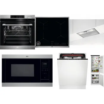 Set domácích spotřebičů AEG BSK792380M + AEG Mastery SenseBoil IAE64413XB + AEG DGB3523S + AEG Mastery MSB2547D-M + AEG Mastery MaxiFlex FSB53927Z + AEG TSC6M181ES