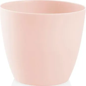 Obal na květináč Dekorativní květináč Ella mat 18 cm bledě růžová PLASTKON
