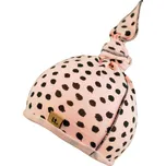 růžová kojenecká čepička s flíčky