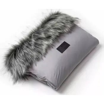 Rukávník s kožíškem JASMINE - šedý